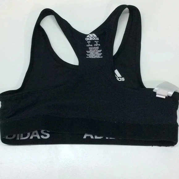 Adidas Black Kids Sports Bra Top - Picture 6 of 7